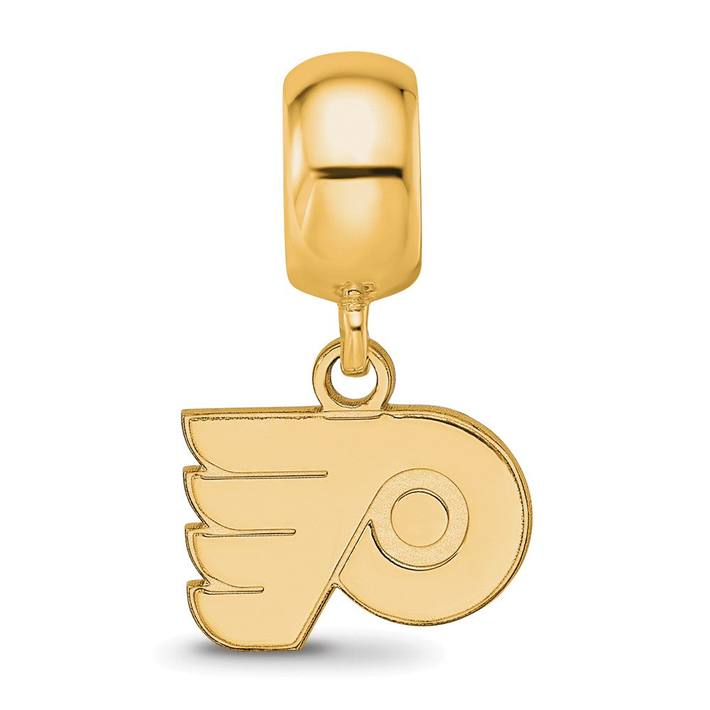 Sterling Silver Gold-plated NHL Philadelphia Flyers Extra Small Dangle Bead Charm
