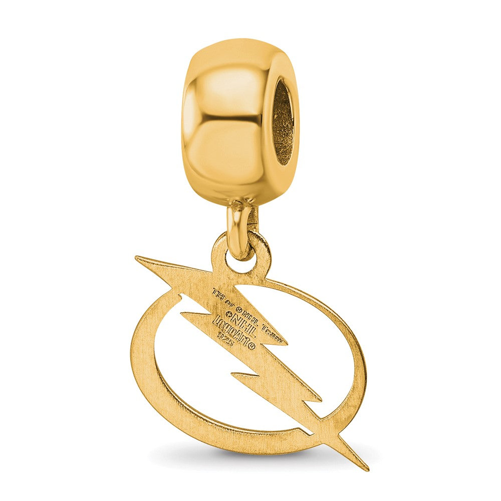 Sterling Silver Gold-plated NHL Tampa Bay Lightning Small Dangle Bead