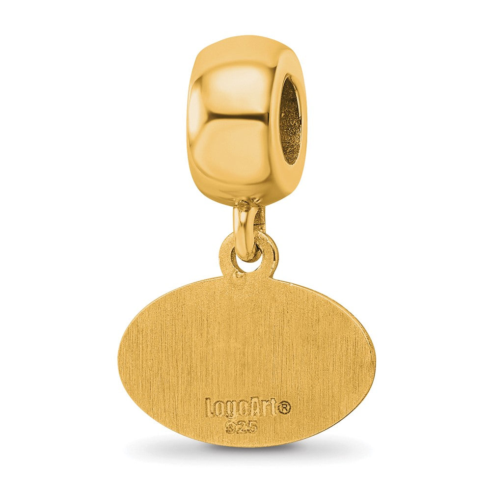 Sterling Silver Gold-plated University of Georgia Letter G Extra Small Dangle Bead Charm