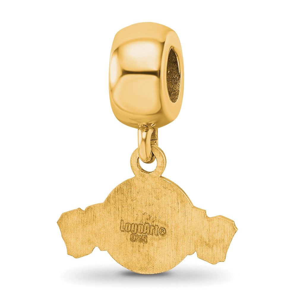 Sterling Silver Gold-plated MLB San Francisco Giants Baseball Extra Small Dangle Bead