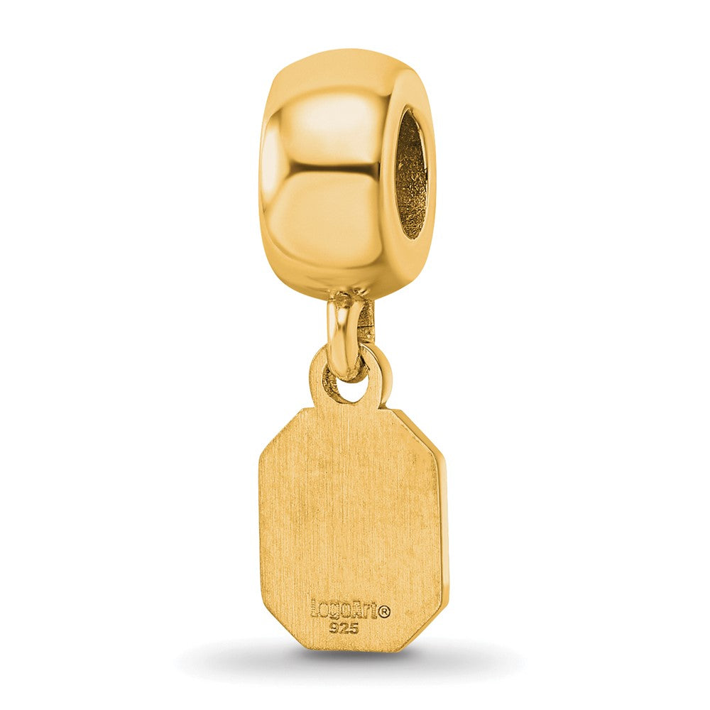 Sterling Silver Gold-plated The Ohio State University Letter O Extra Small Dangle Bead Charm