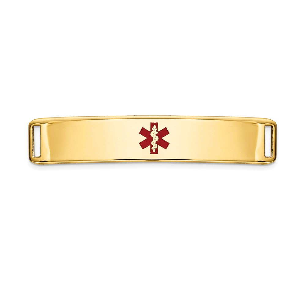 14K Polished Medical ID Ctr Plate # 819