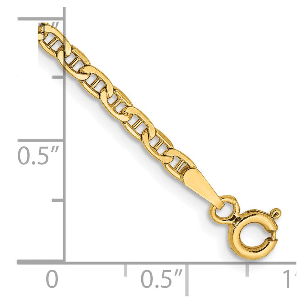 14k Yellow Gold 2.40mm Anchor Chain