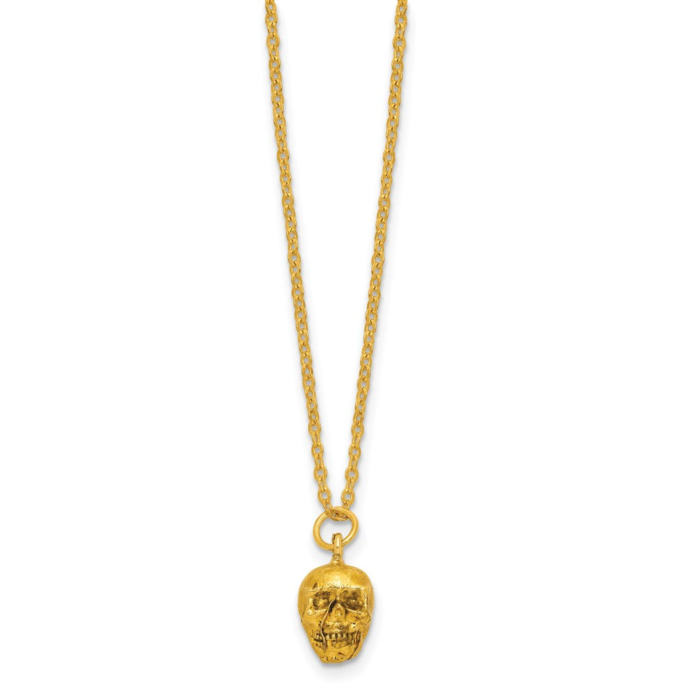 Luxury Giftware Bejeweled SHAKESPEARE Crowned Skull on Books Trinket Box with Matching 18 inch Necklace