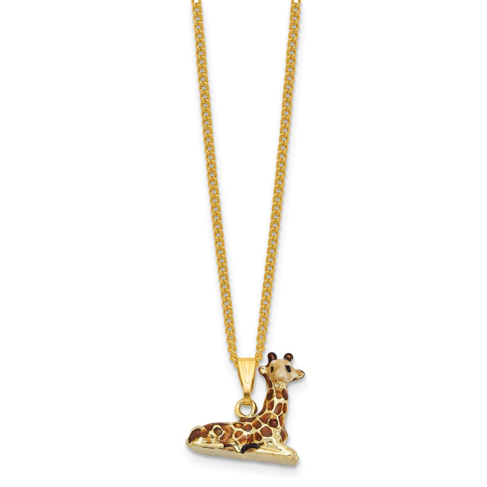Luxury Giftware Bejeweled ZEKE Giraffe Large Trinket Box with Matching 18 inch Necklace