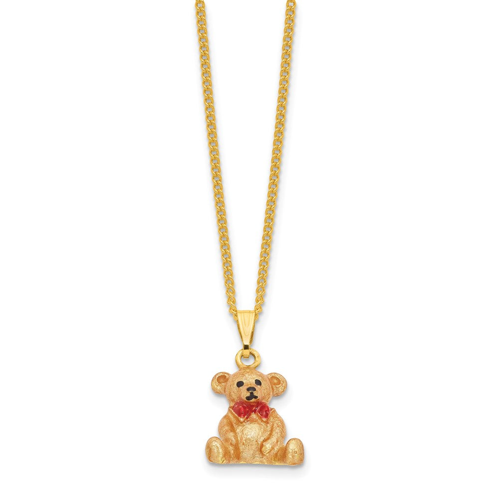 Luxury Giftware Bejeweled NOBLE AND TRUSTY Teddy Bears Trinket Box with Matching 18 inch Necklace