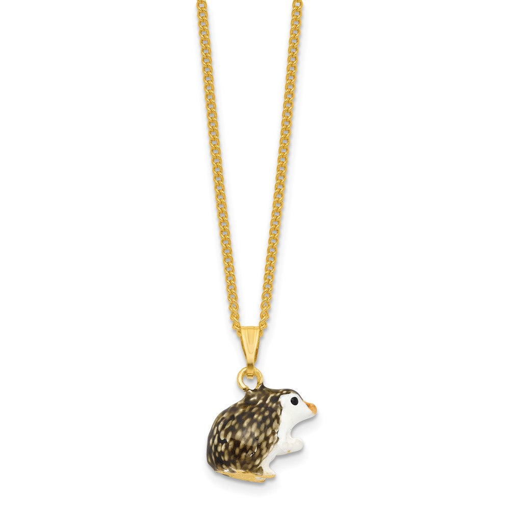 Luxury Giftware Bejeweled WILLIE Hedge Hog Trinket Box with Matching 18 inch Necklace