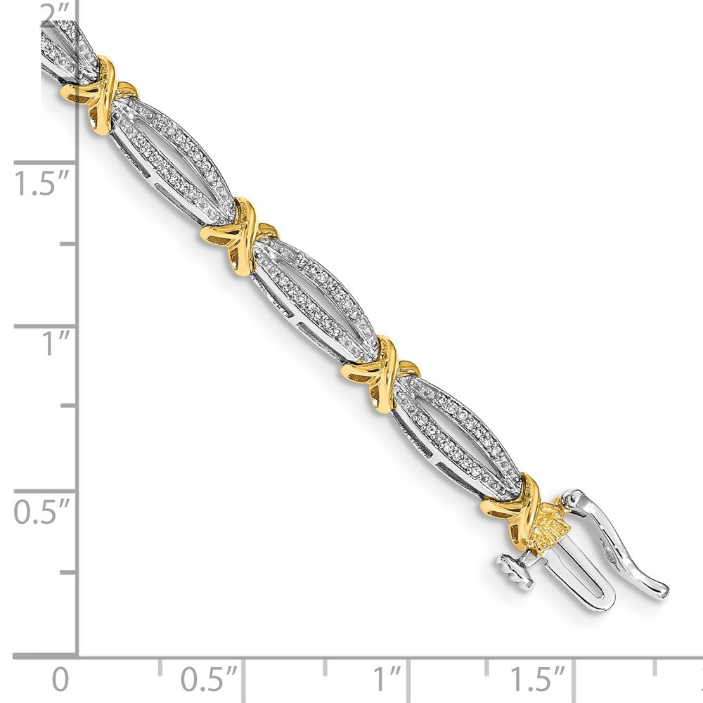 14k Two-tone Gold Diamond Bracelet