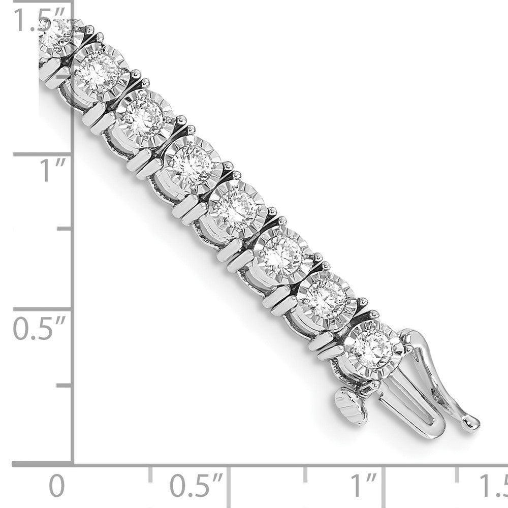 14k White Gold Illusion Setting Diamond Bracelet