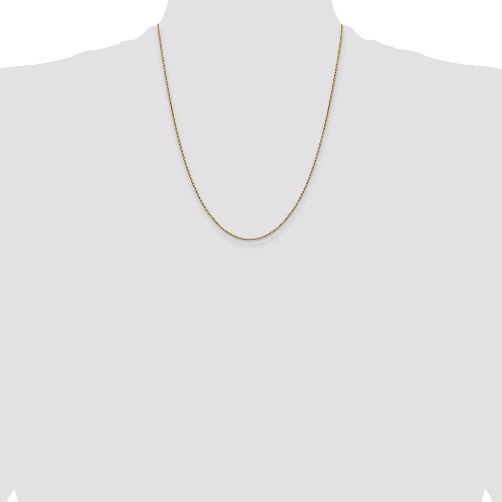 14K 22 inch .9mm Box with Lobster Clasp Chain