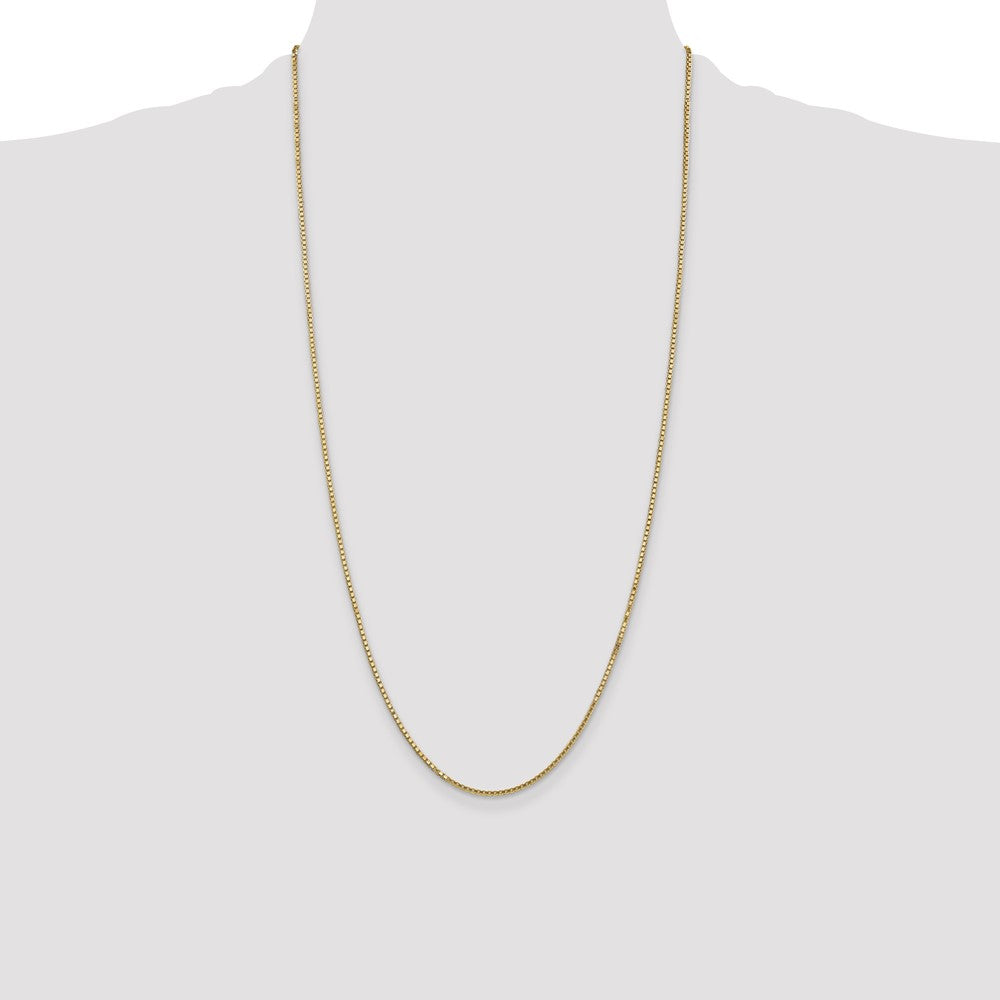 14K 28 inch 1.5mm Box with Lobster Clasp Chain