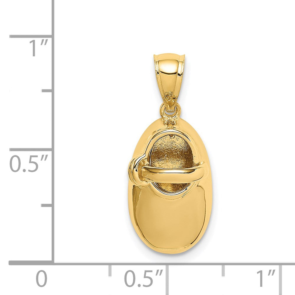 14K Polished 3D Shoe Pendant