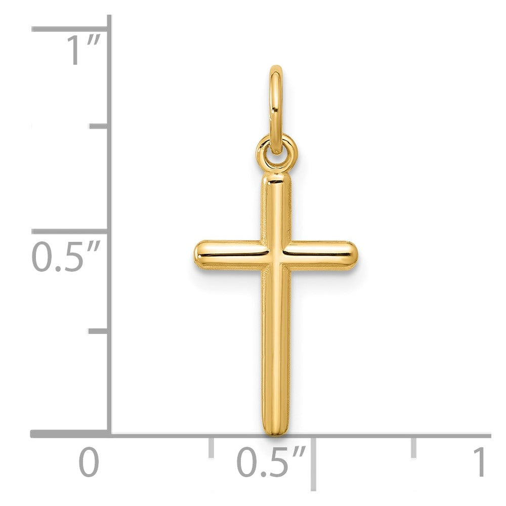 14K White Gold Cross Pendant