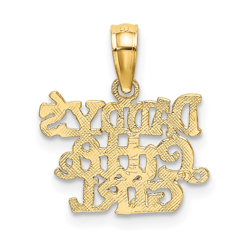14k Polished DADDYS LITTLE GIRL Charm