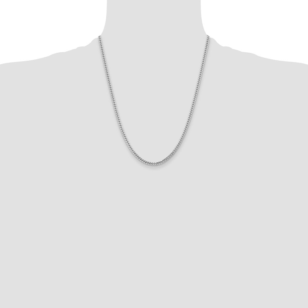 14k WG 3.5mm Solid Miami Cuban Chain