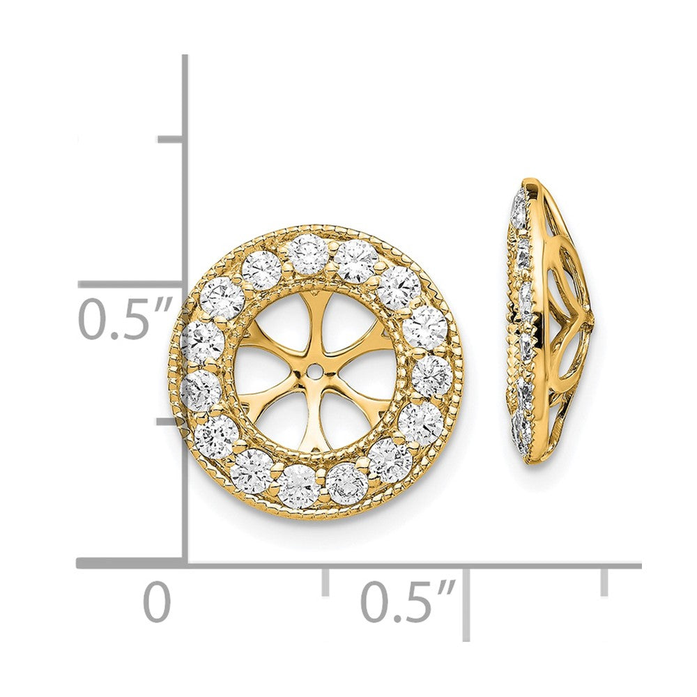 14k 1ct Diamond Earring Jackets