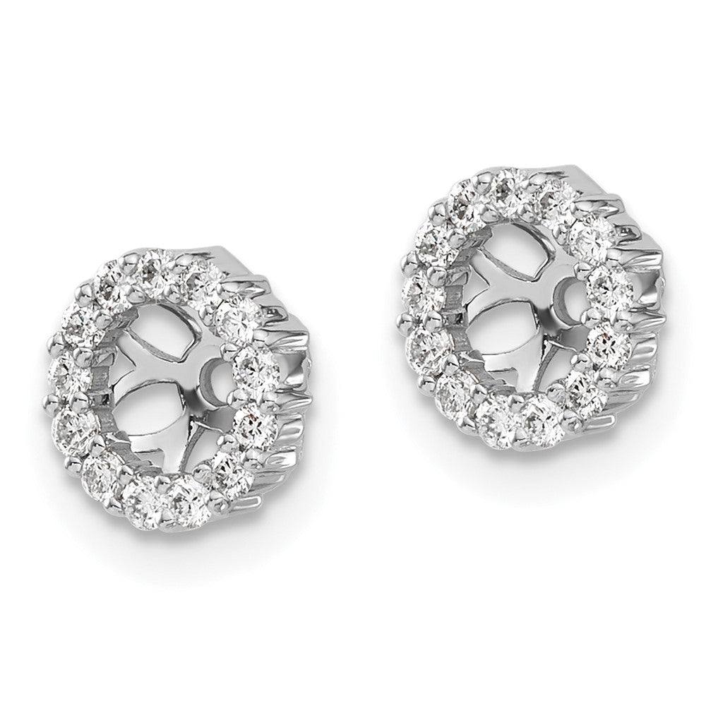 14K White Gold Diamond Earring Jackets-Mtgs OnlyNO Dias