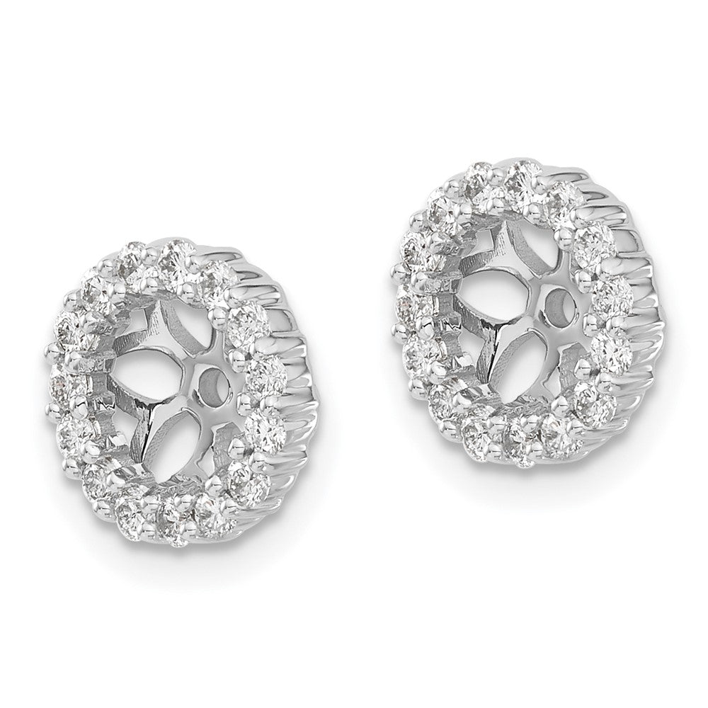 14K White Gold Diamond Earring Jackets-Mtg only-NO Dias.