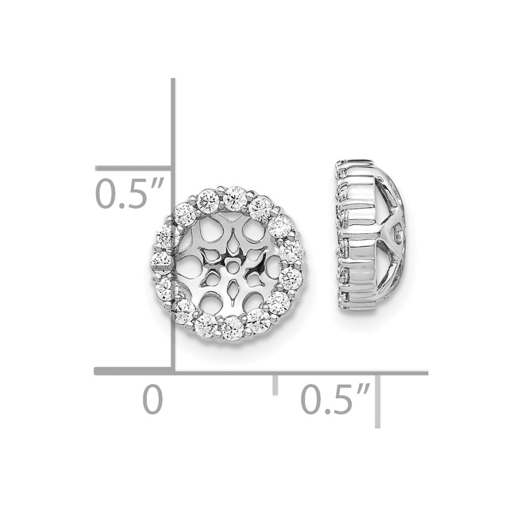 10k White Gold Diamond Earring Jackets