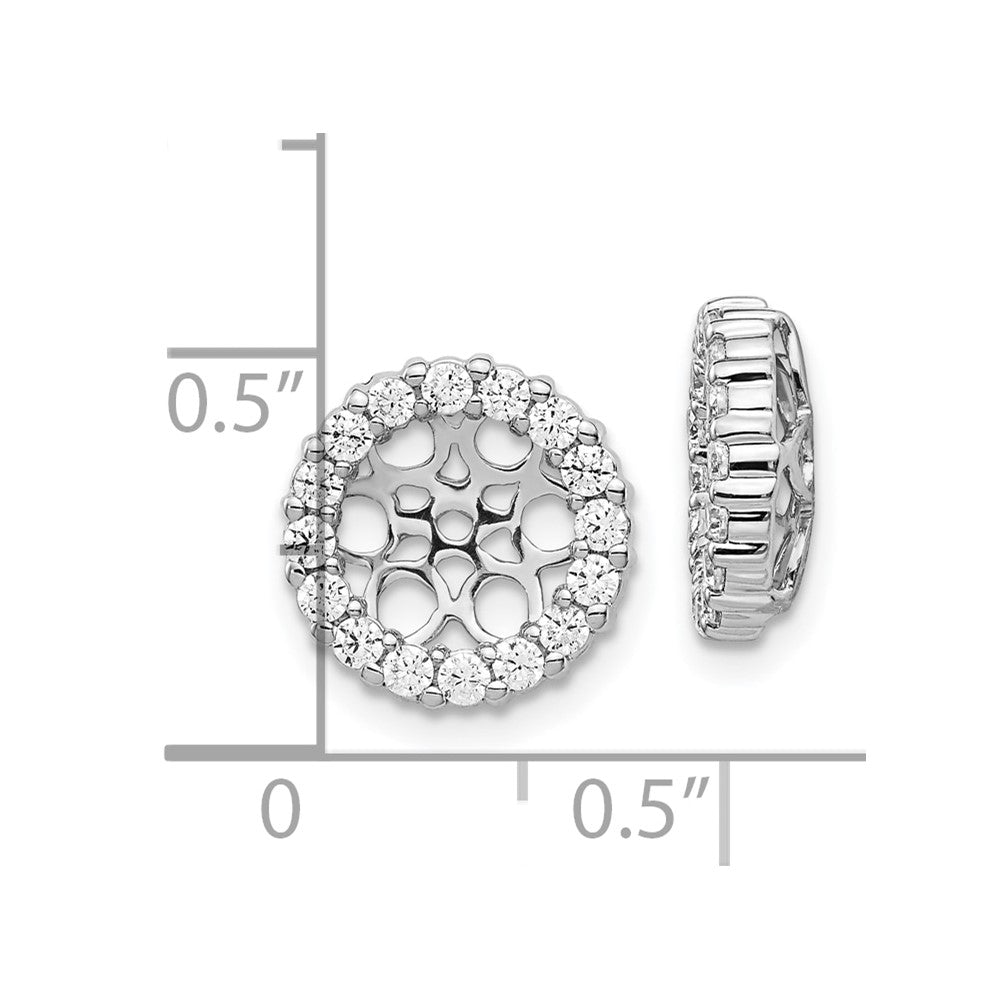 10k White Gold Diamond Earring Jackets