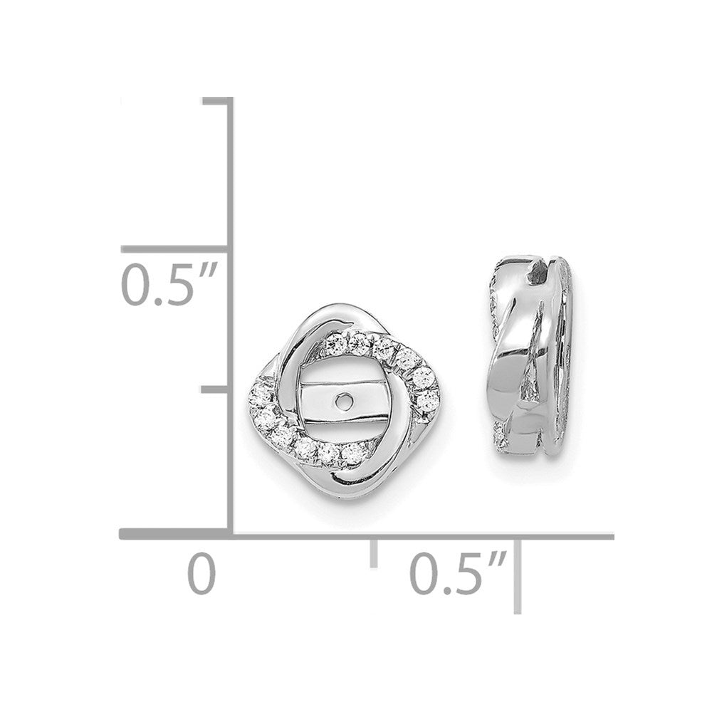 14k White Gold Diamond Jacket Earrings