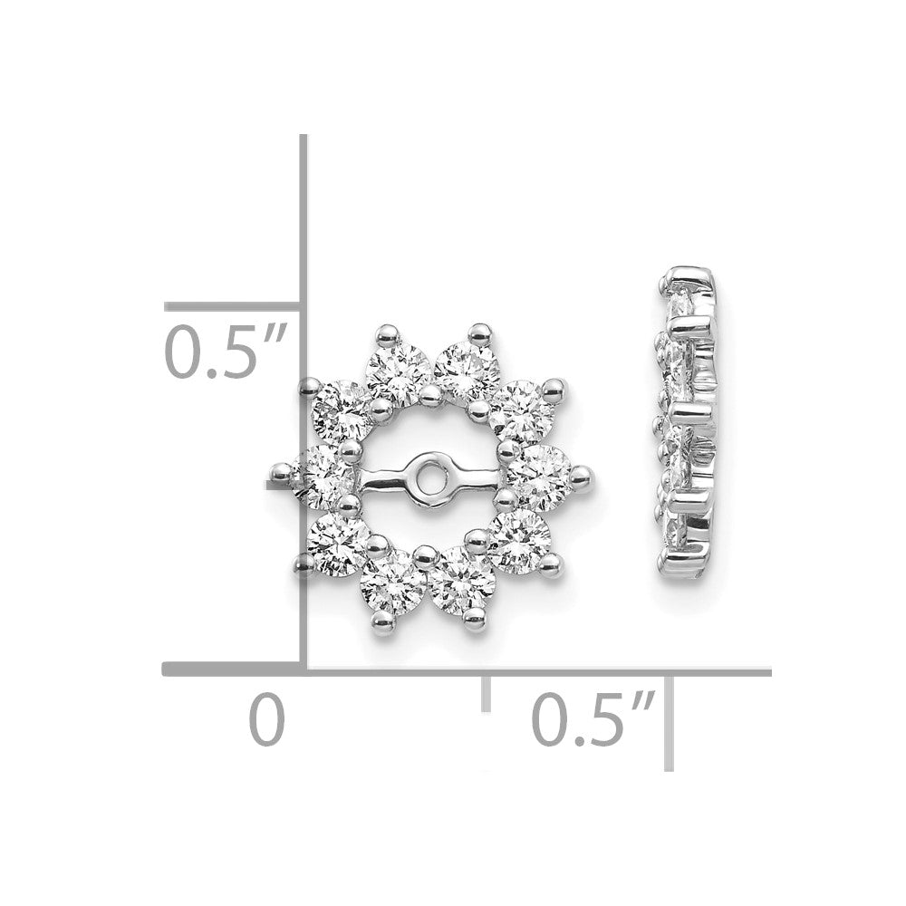 10k White Gold AA Fancy Diamond Earring Jackets