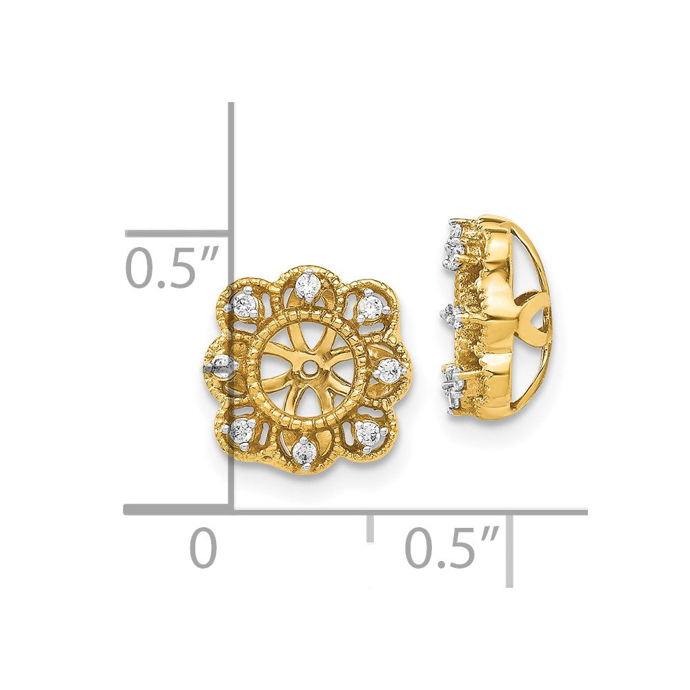 10k Fancy Diamond Earring Jackets