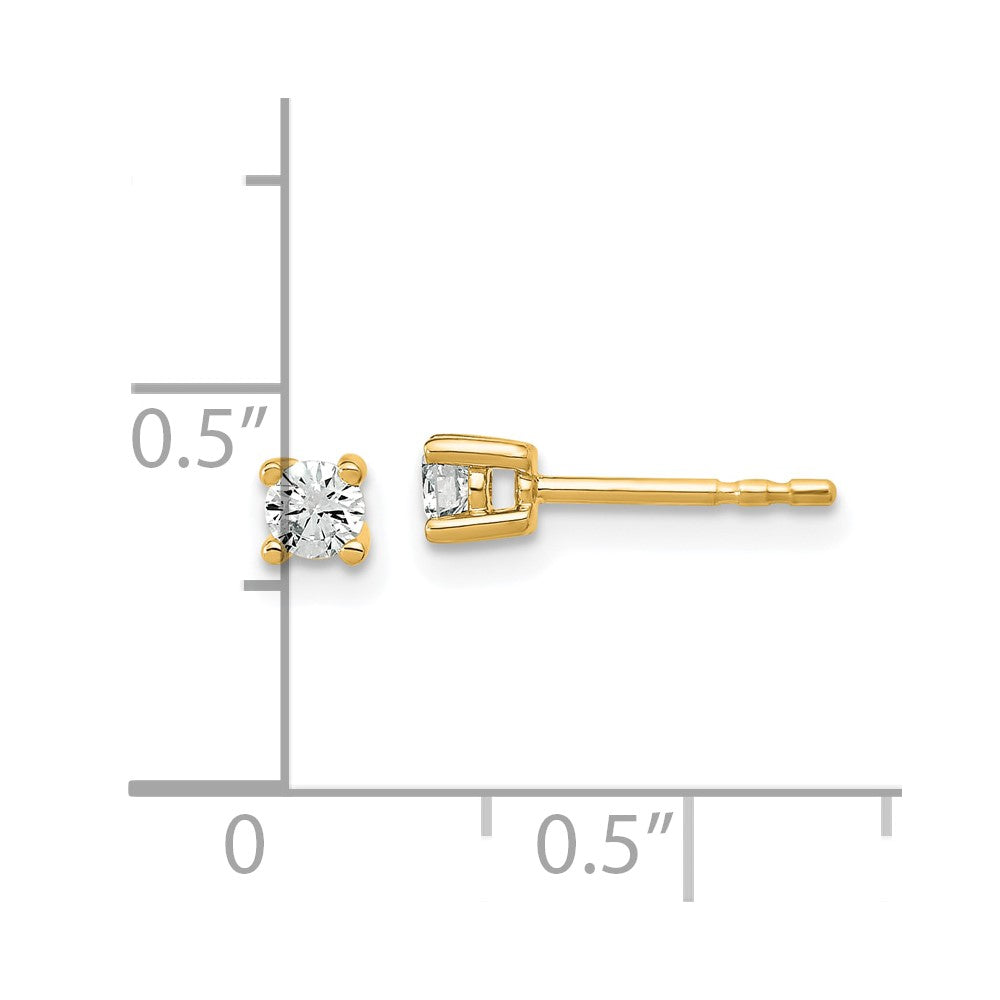 10k Round 4-Prong .20ct. Diamond Stud Earrings