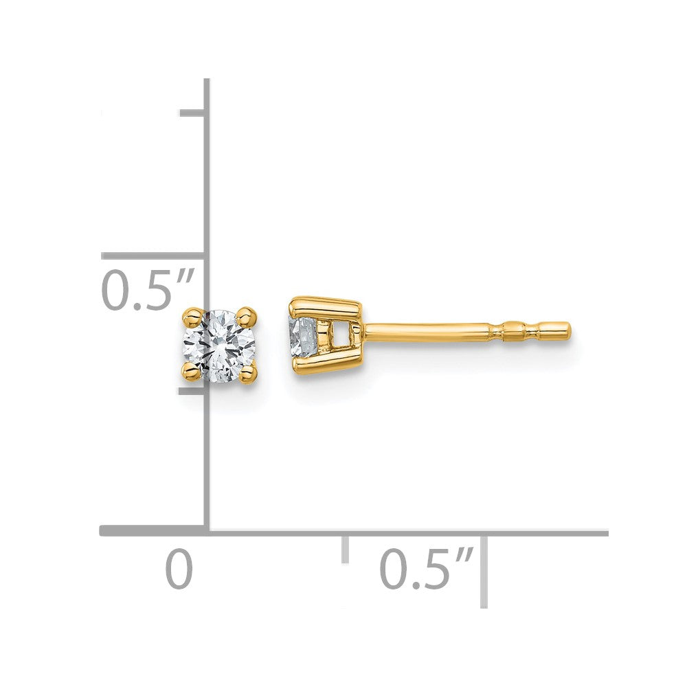 10k Round 4-Prong .25ct. Diamond Stud Earrings