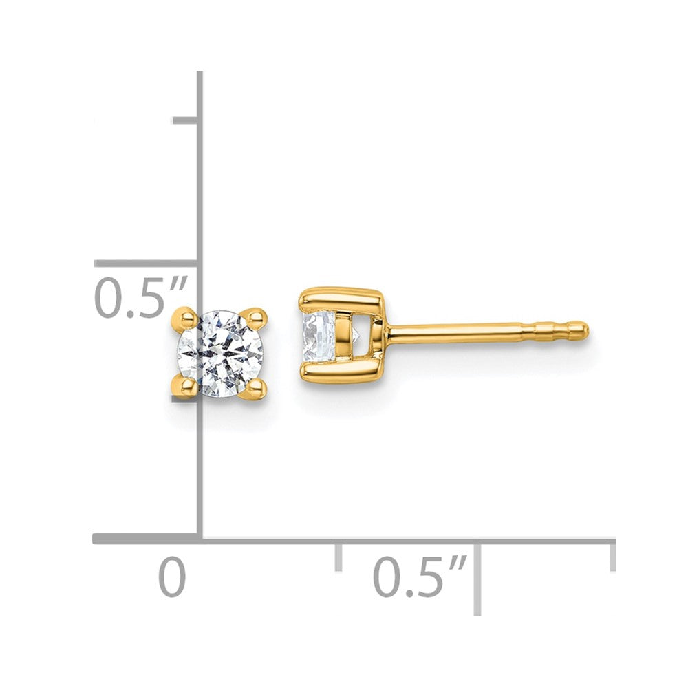 10k Round 4-Prong .50ct. Diamond Stud Earrings