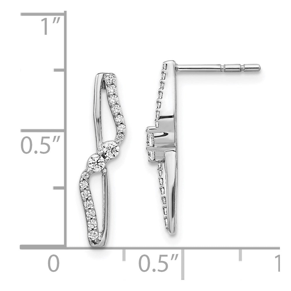 14k White Gold Diamond Fancy Earrings