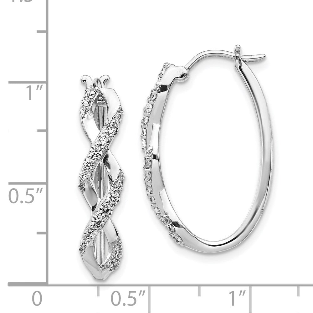 14k White Gold Diamond Fancy Earrings