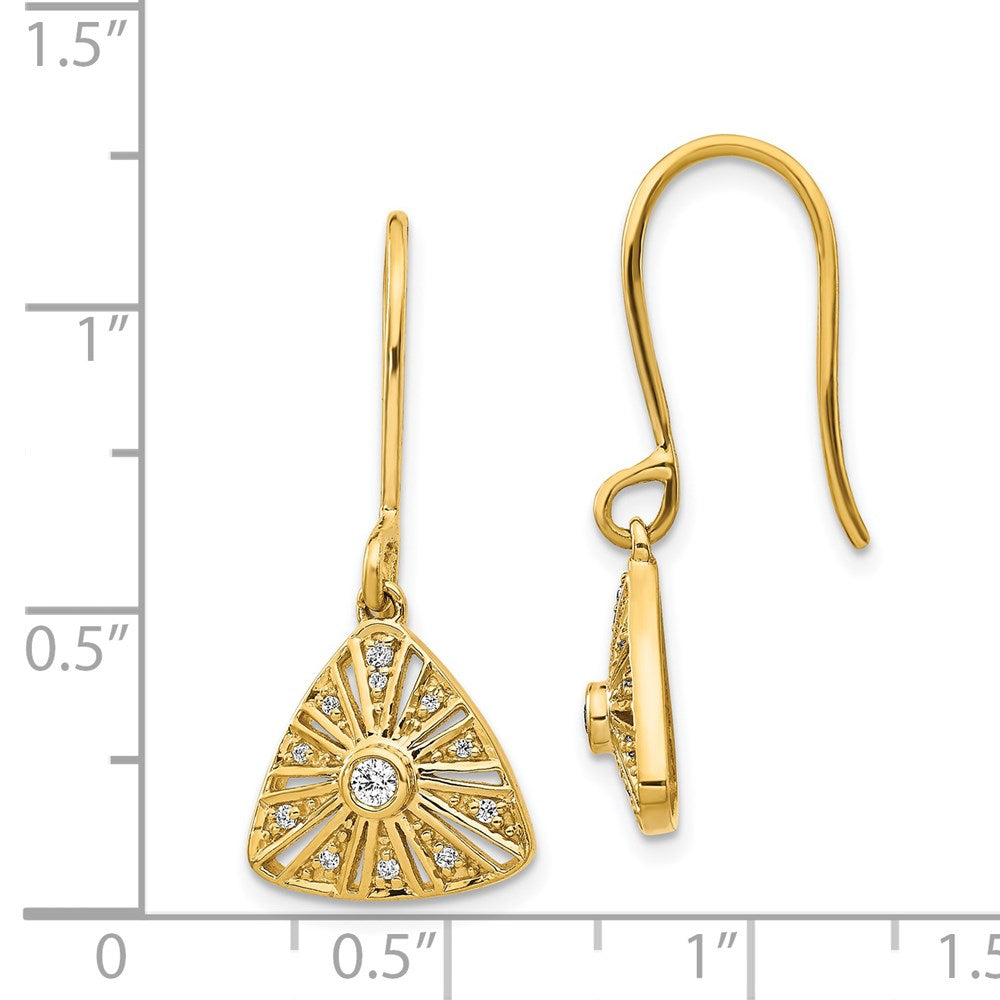 14k Diamond Vintage Dangle Earrings