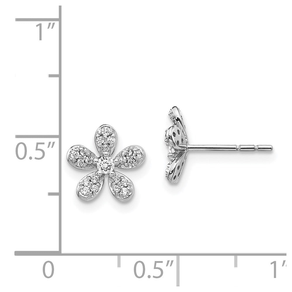 14k White Gold Diamond Earrings