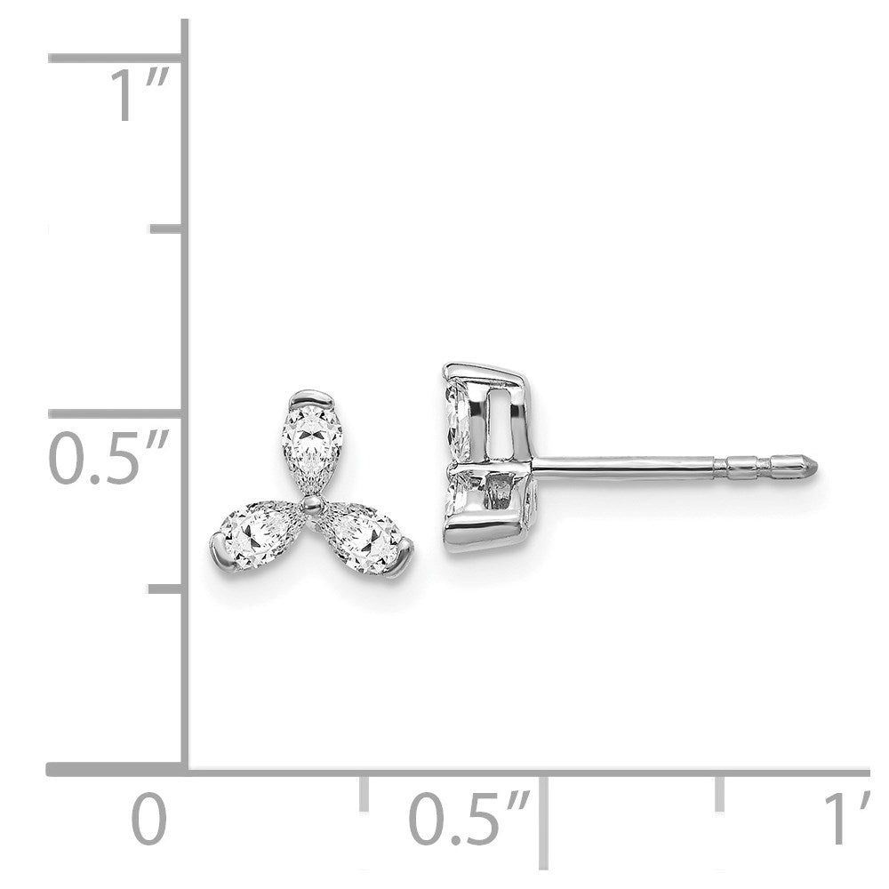 14k White Gold Diamond Earrings