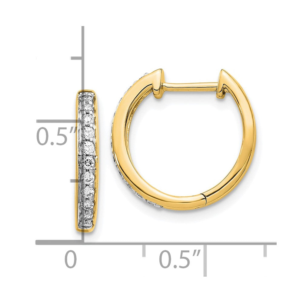 10k Diamond Complete Hinged Hoop Earrings