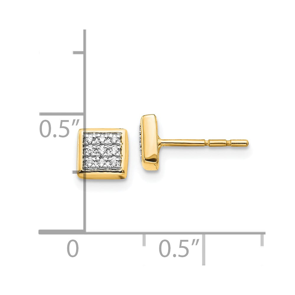 10k Diamond Post Earrings