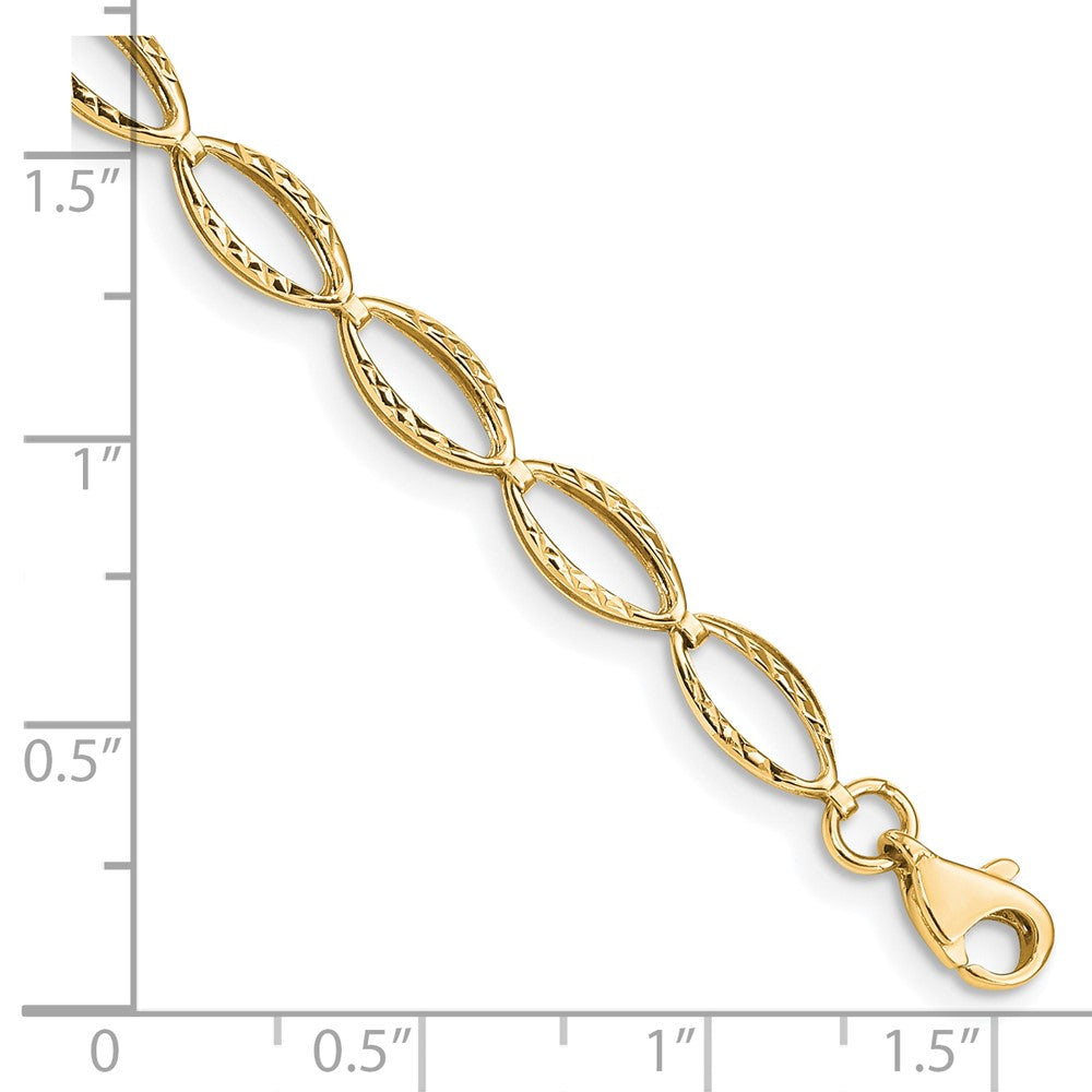 14k Polished Oval Link Bracelet