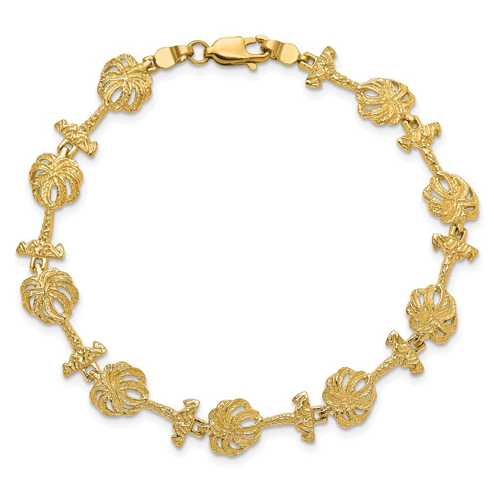 14k Palm Tree Bracelet