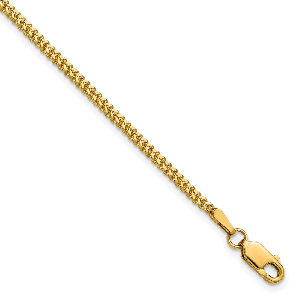 14K 8 inch 1.4mm Franco with Lobster Clasp Bracelet