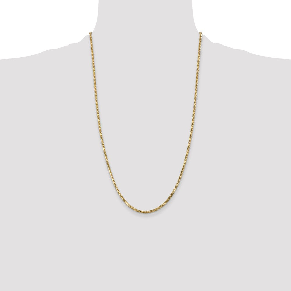 14K 26 inch 2mm Franco with Lobster Clasp Chain