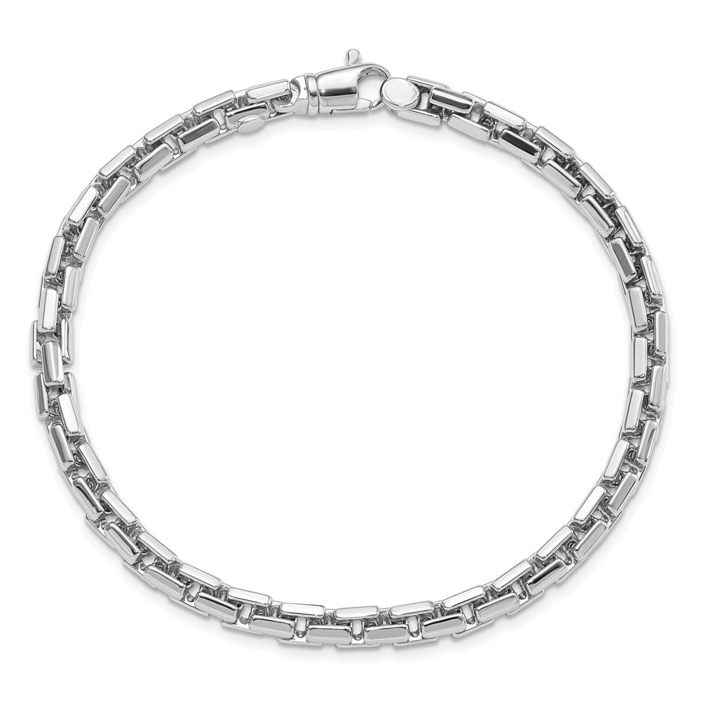 14k White Gold Polished Chain Bracelet