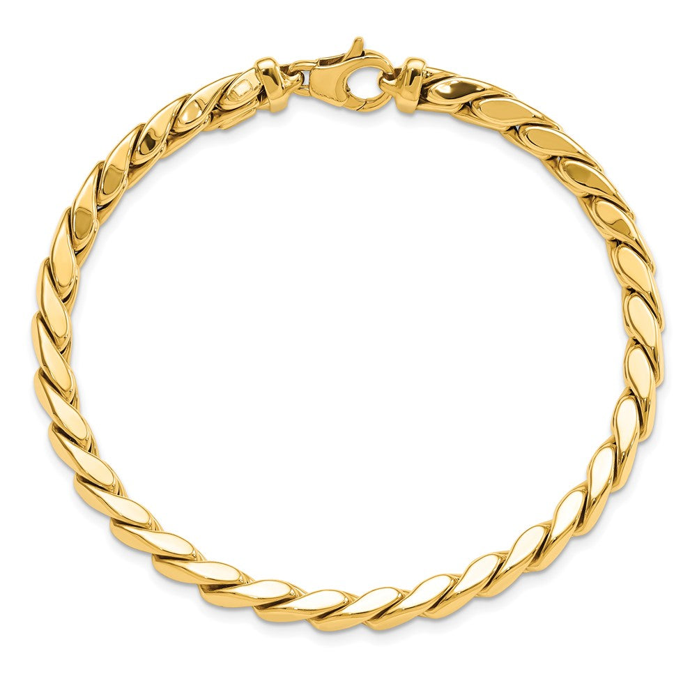 14K Polished Fancy Link Men's Bracelet