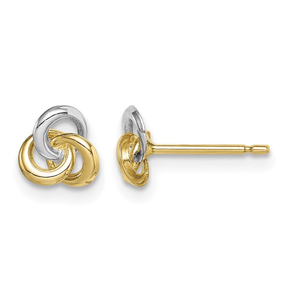 14k w/Rhodium Madi K Love Knot Post Earrings