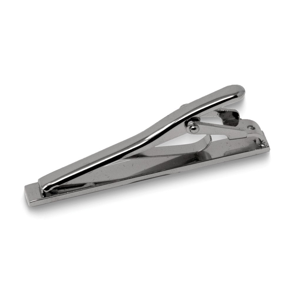Silver-tone Brushed Tie Bar