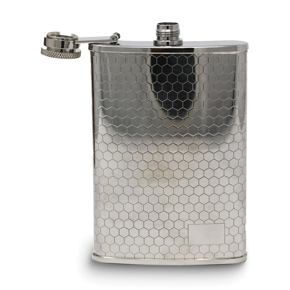 Stainless Steel Honeycomb Finish 6oz Flask