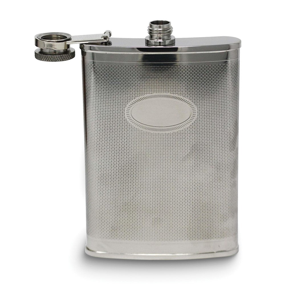 Stainless Steel Oval Design 8oz Flask