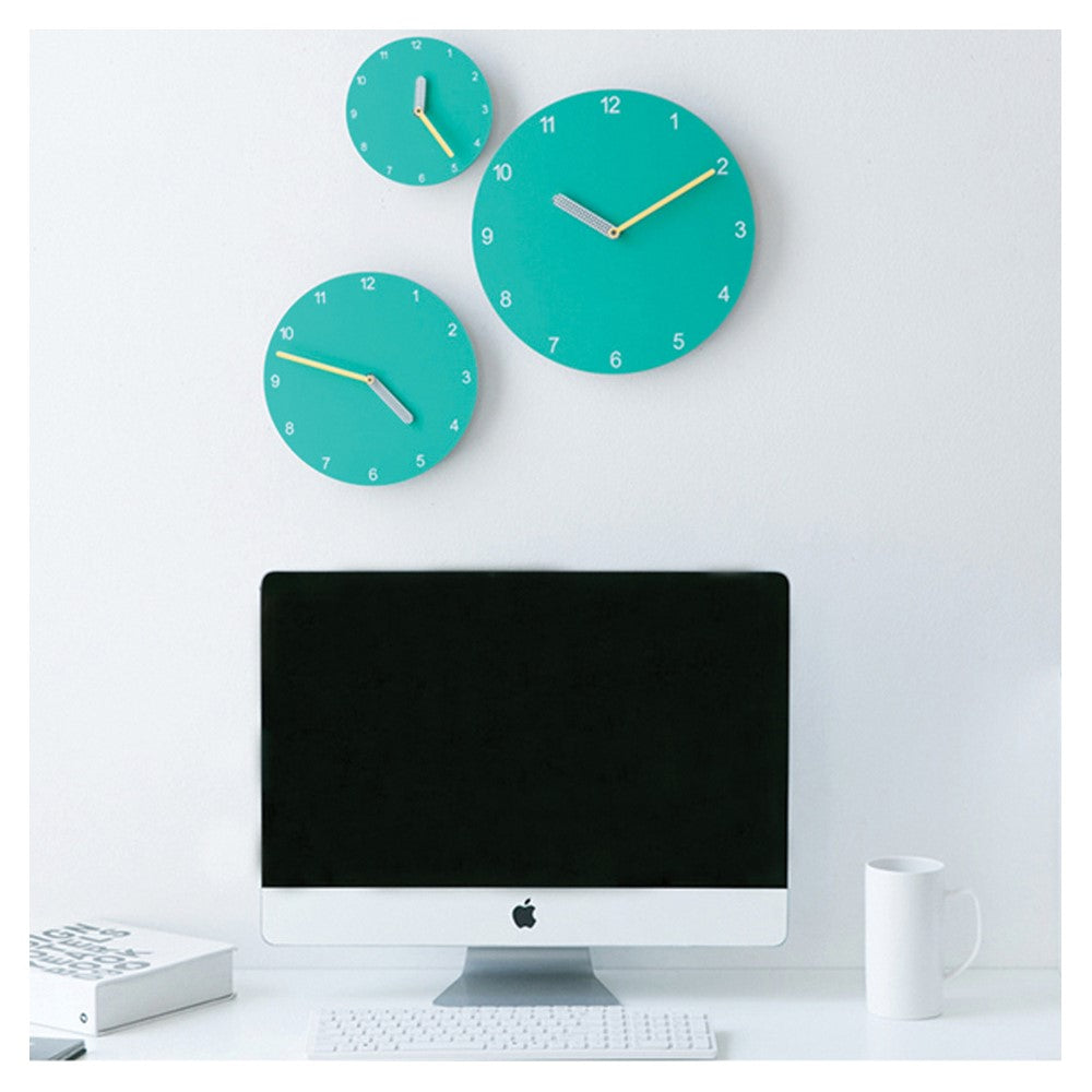 Green Minamalist 11.5 inch Silent Quartz Movement Wall Clock