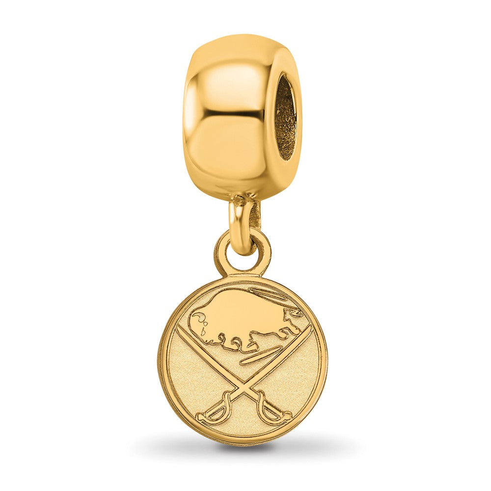 Sterling Silver Gold-plated NHL Buffalo Sabres Extra Small Dangle Bead