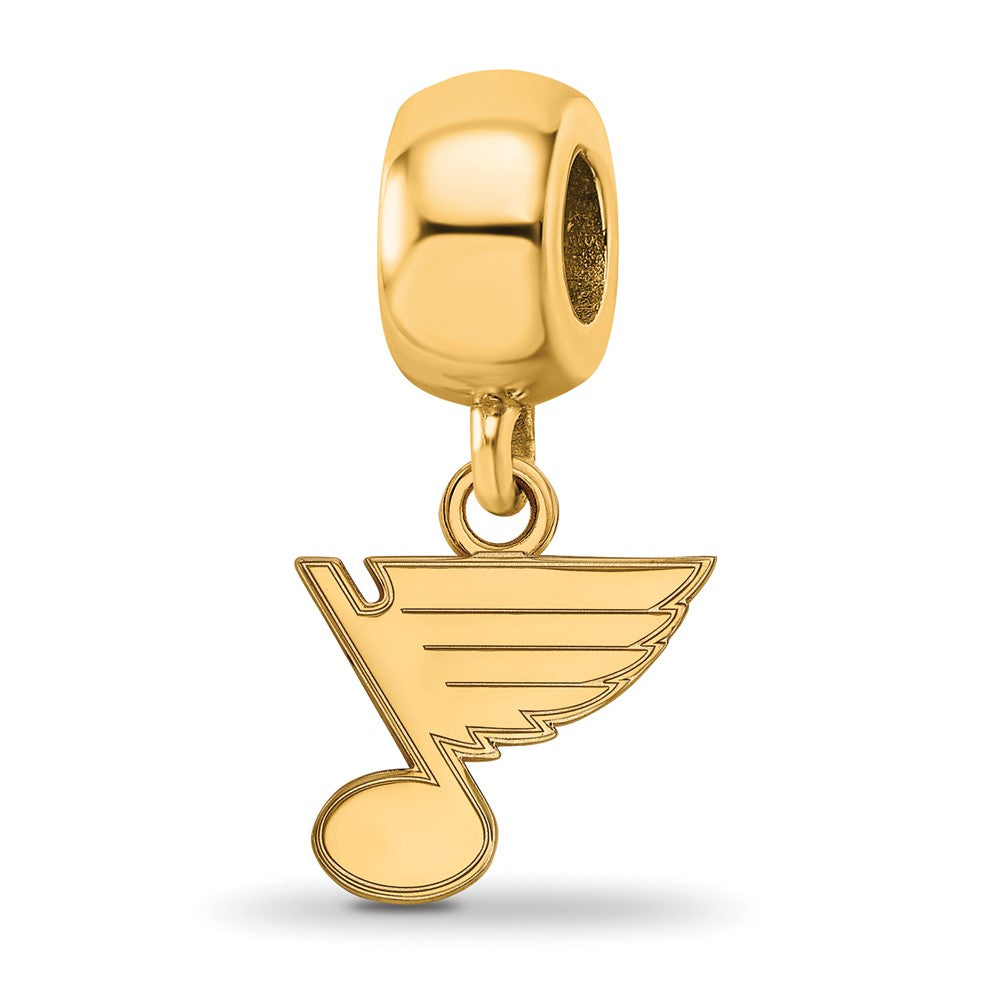 Sterling Silver Gold-plated NHL St. Louis Blues Extra Small Dangle Bead Charm